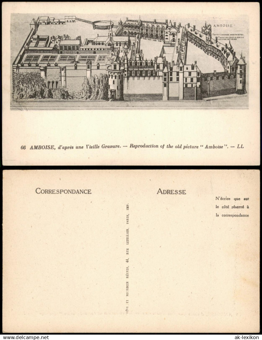 CPA Amboise AMBOISE d'après une Gravure, old picture " Amboise 1920