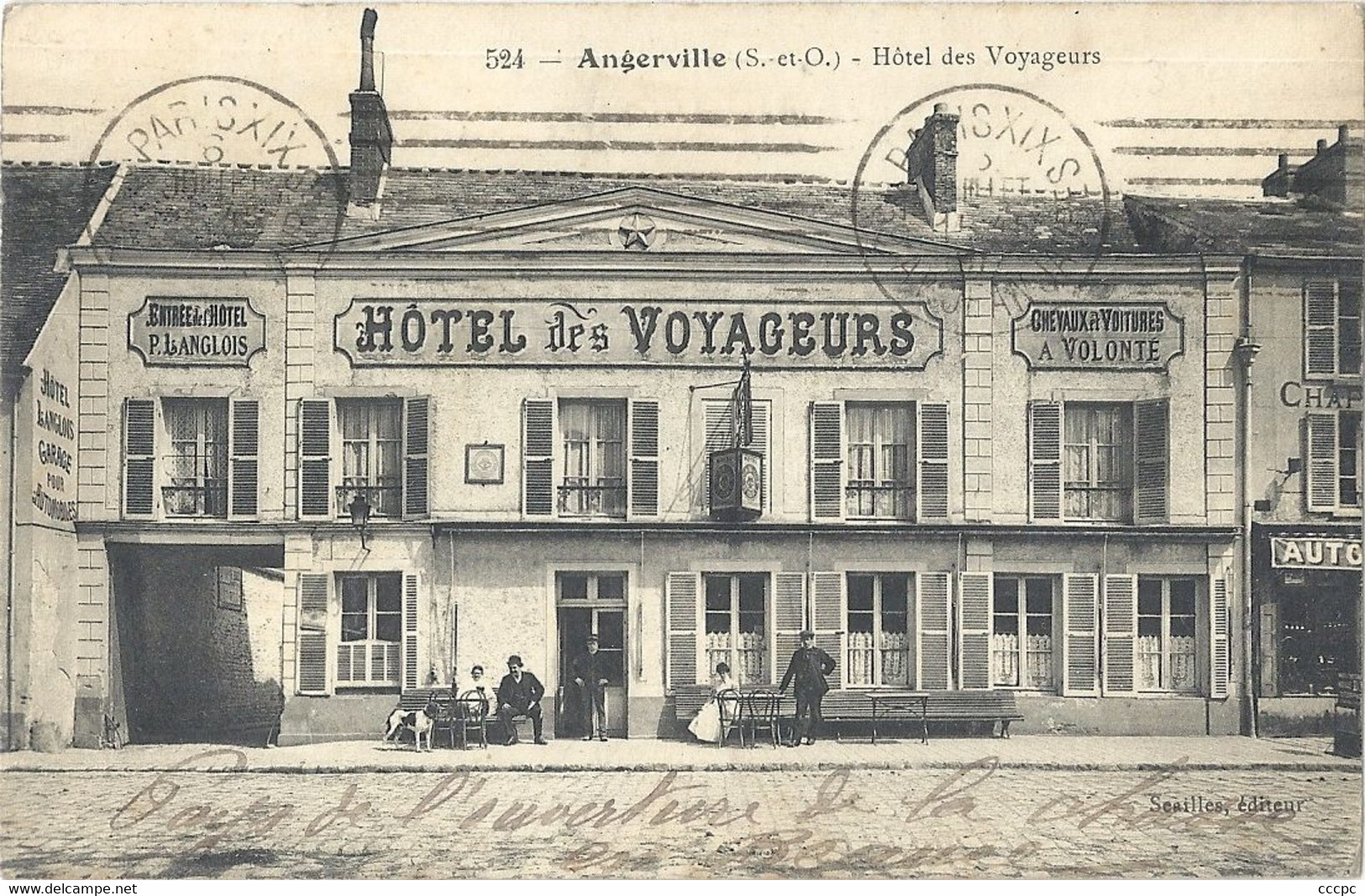 CPA Angerville Hôtel des Voyageurs