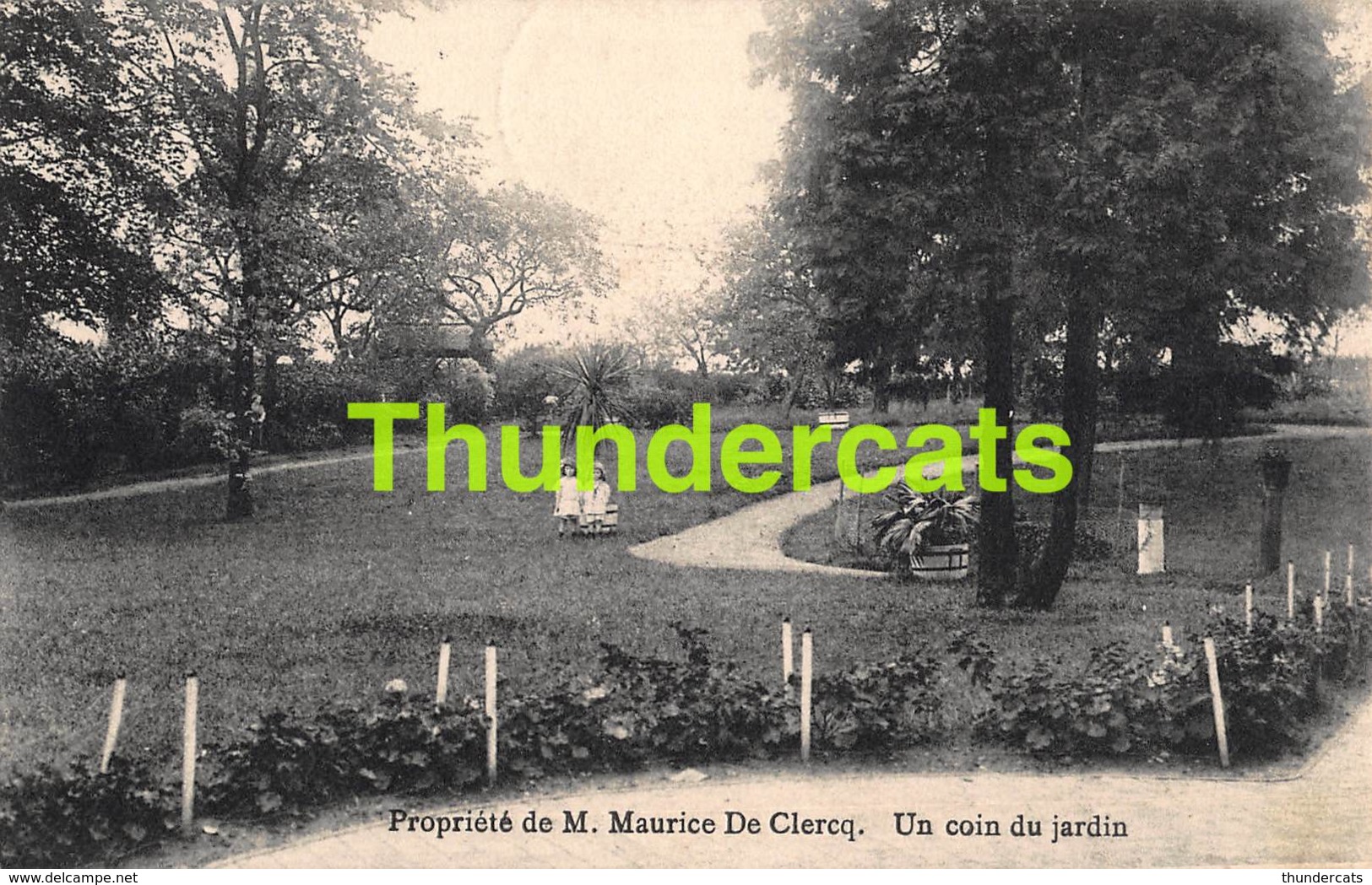 CPA ANSEGHEM ANZEGEM PROPRIETE DE M MAURICE DE CLERCQ UN COIN DU JARDIN