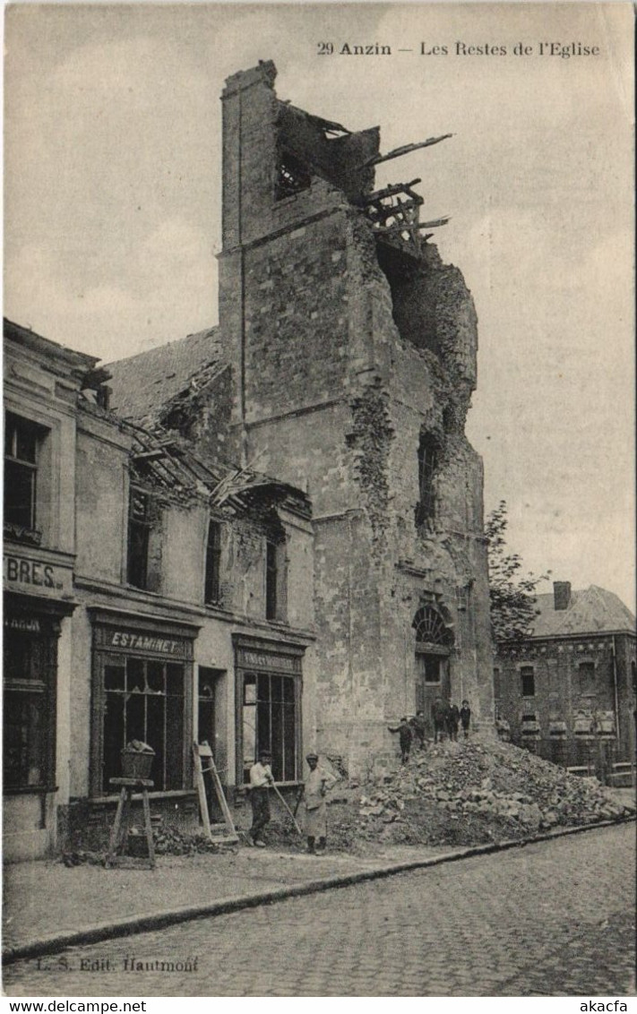 CPA ANZIN - Les Restes de l'Église (137050)