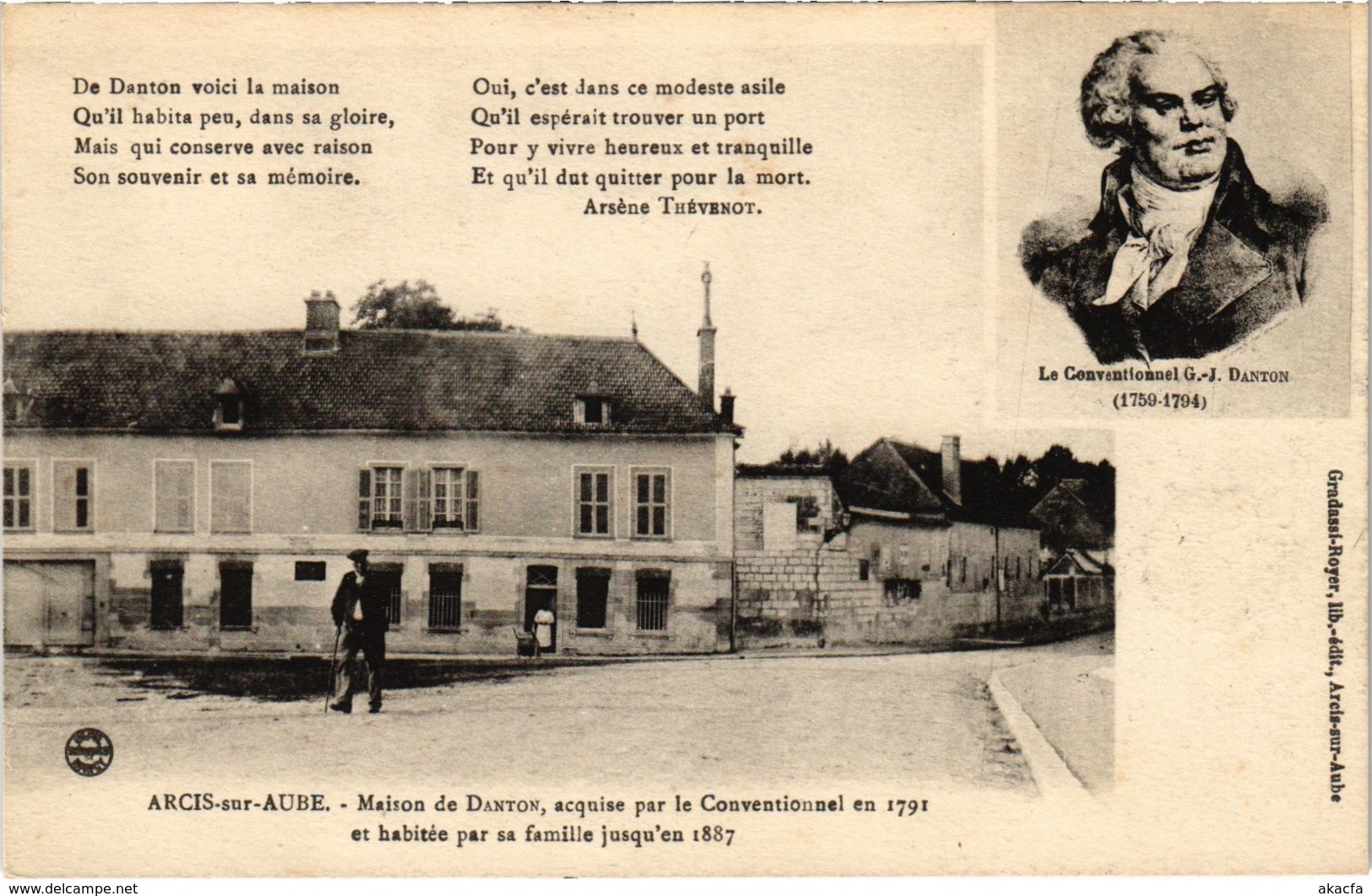 CPA ARCIS-sur-AUBE Maison de Danton Aube (100917)