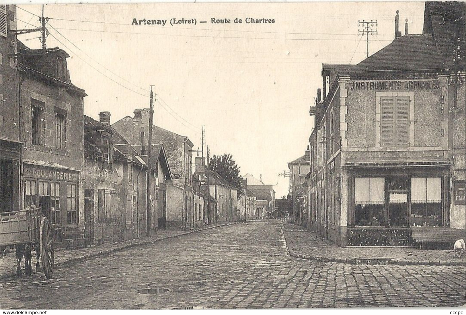 CPA Artenay route de Chartres