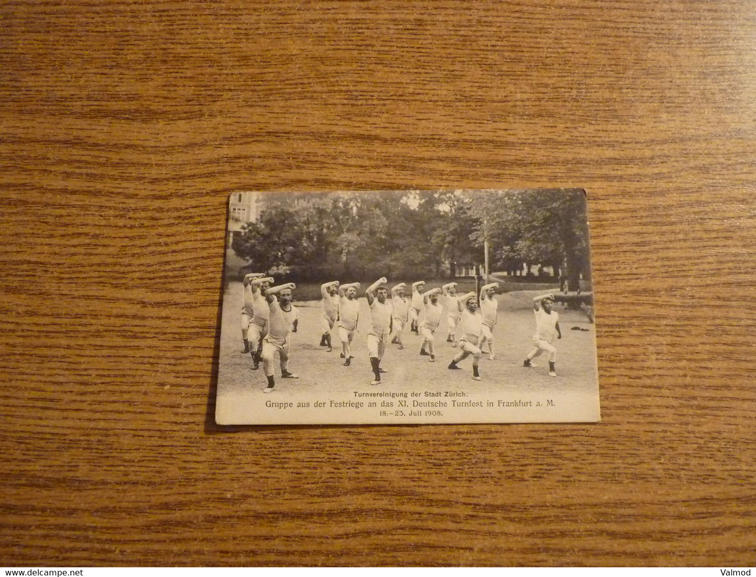 CPA Association de Gymnastique de Zürich lors d'une Manifestation à Frankfort -Juillet 1908 - Voir Photos - 9x14 cm env.