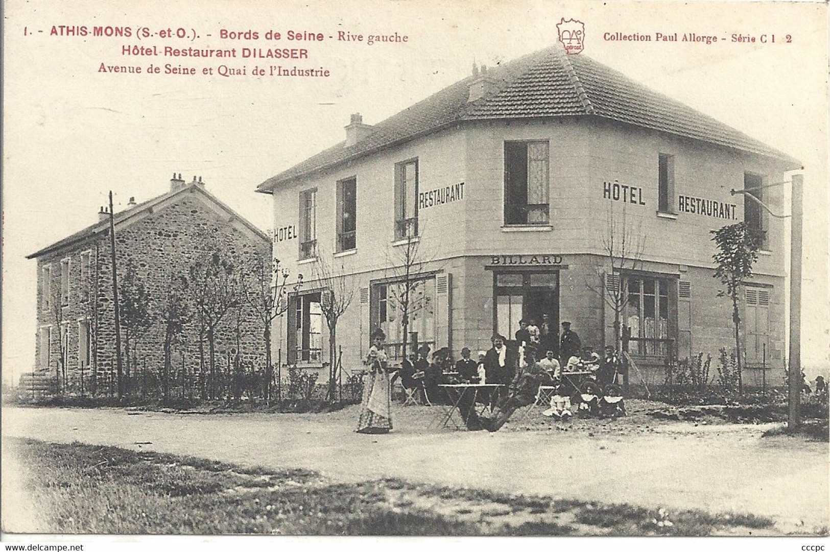 CPA Athis-Mons Bords de Seine Hôtel Restaurant Dilassier