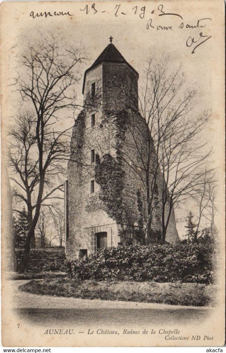 CPA AUNEAU Ruines de la Chapelle, le Chateau (33867)