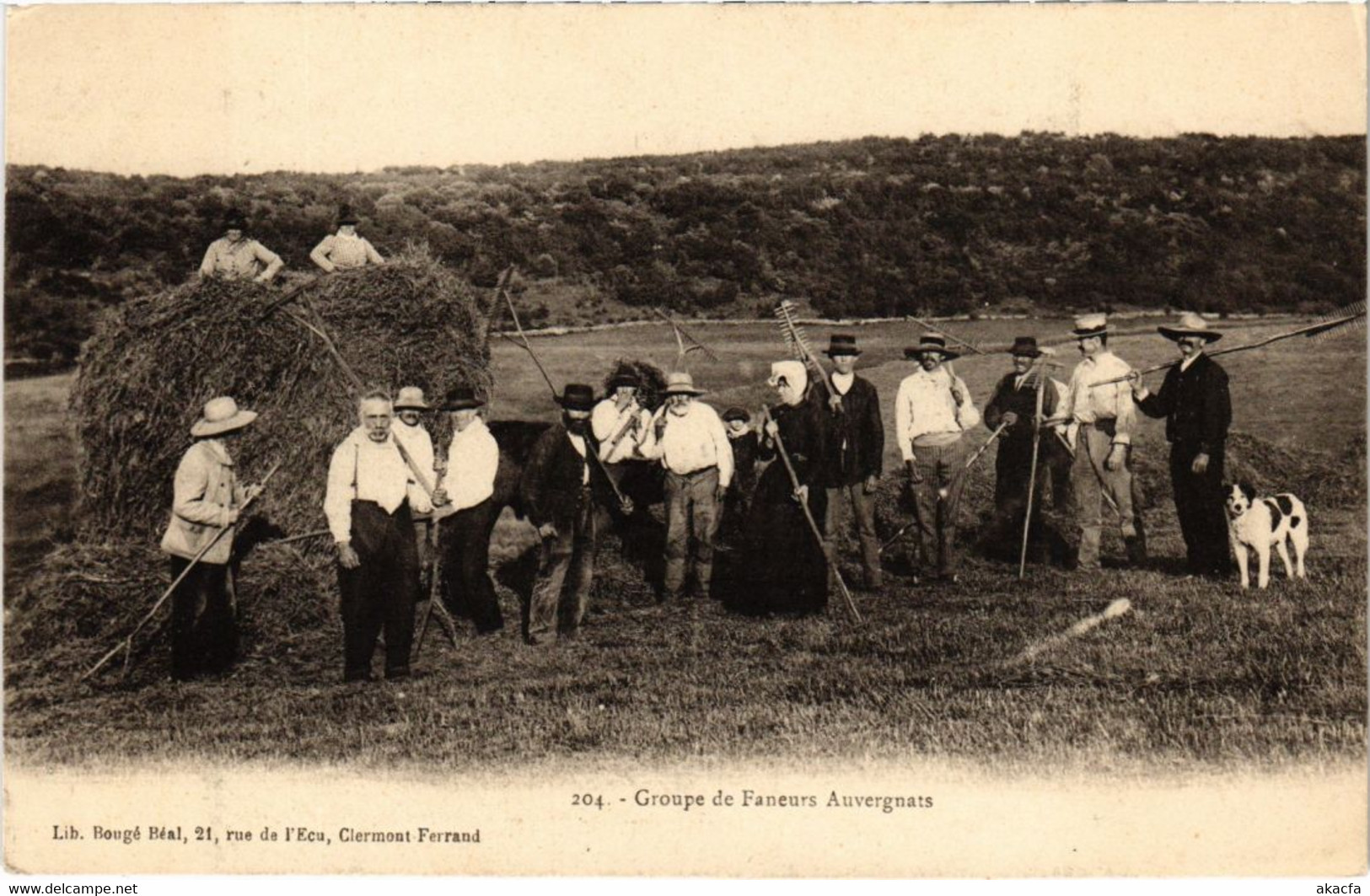 CPA Auvergne - Groupe de faneurs (72849)