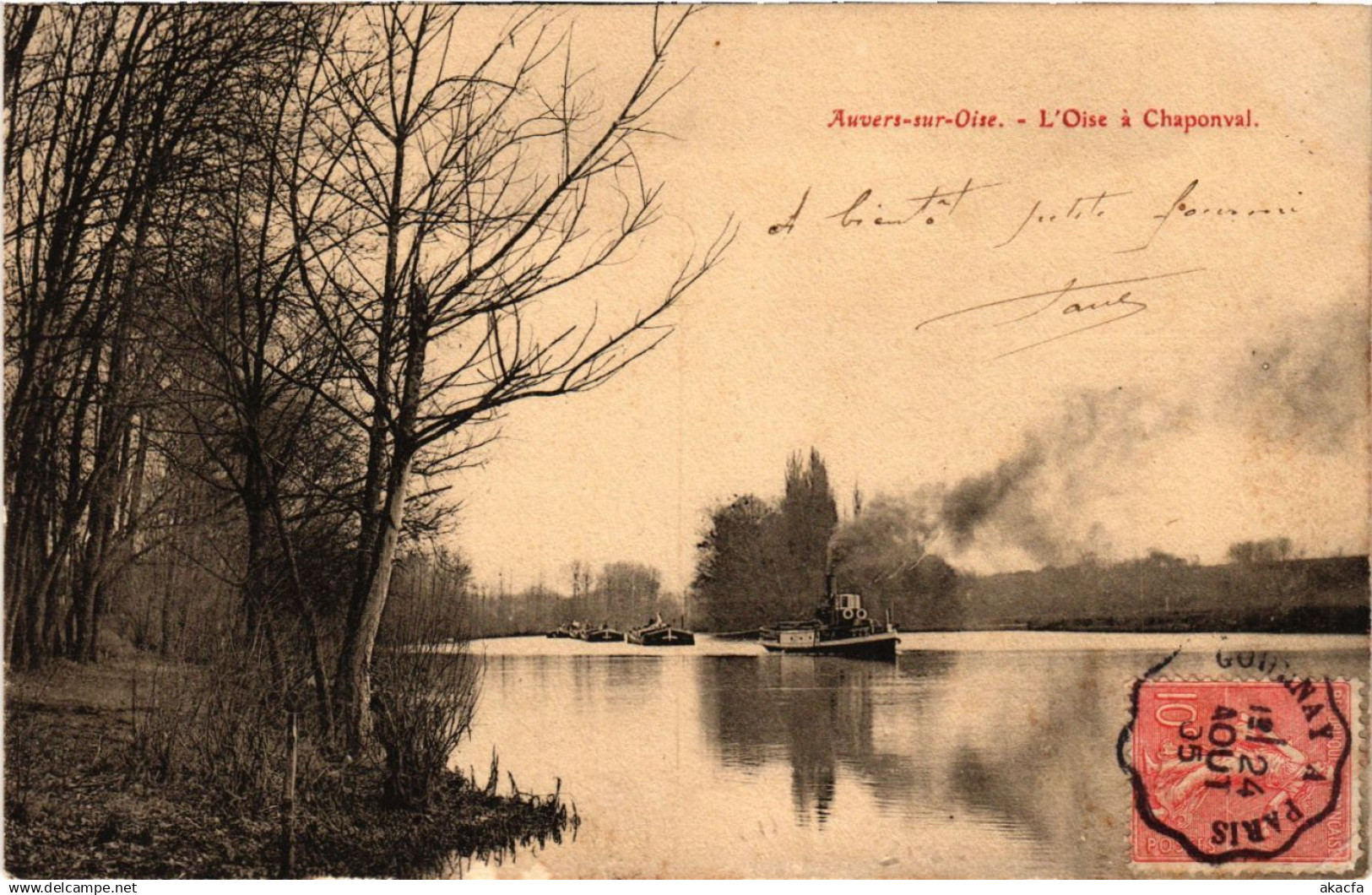 CPA Auvers-sur-Oise - L'Oise á Chaponval (290257)