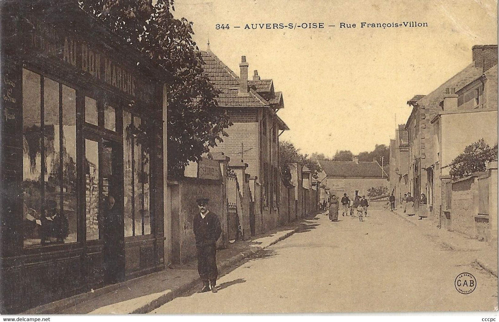 CPA Auvers-sur-Oise Rue François Villon