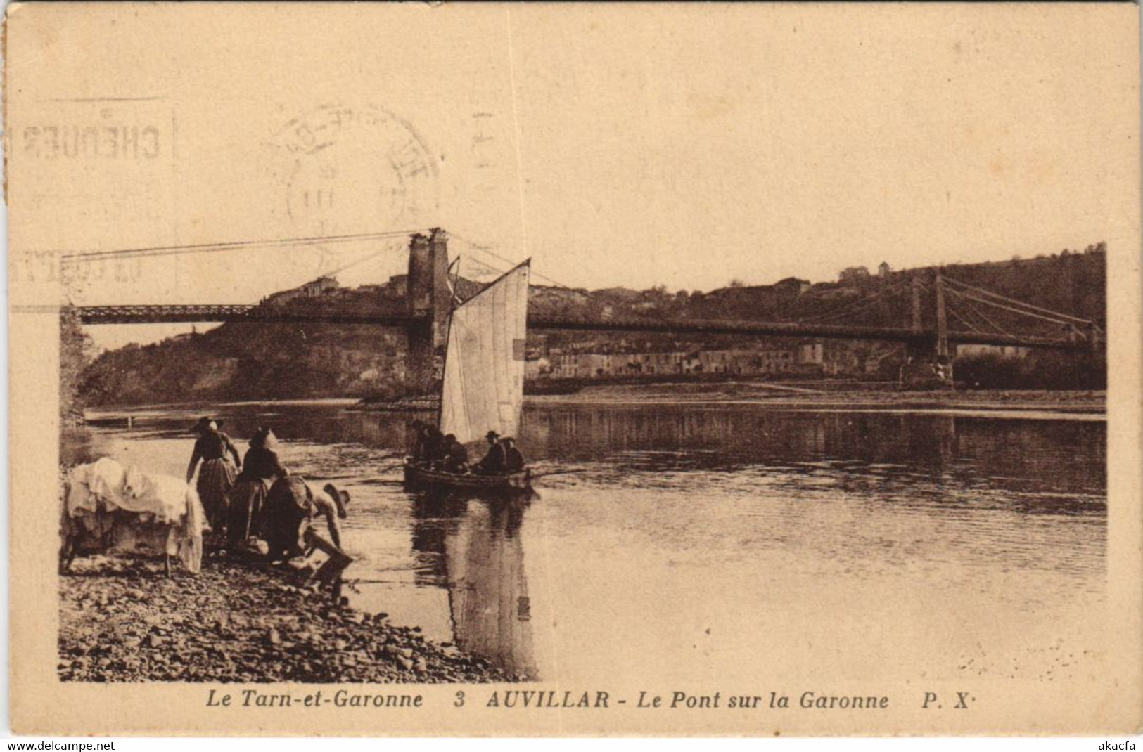 CPA AUVILLAR le Pont sur la garonne (979375)