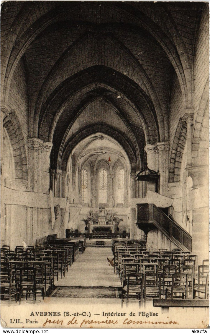 CPA Avernes Interieur de l'Eglise FRANCE (1309328)