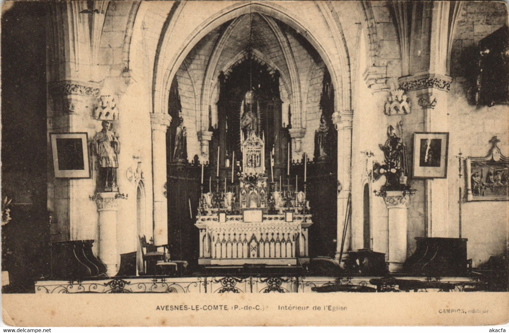 CPA AVESNES-le-COMTE - Interieur de l'Église (129707)