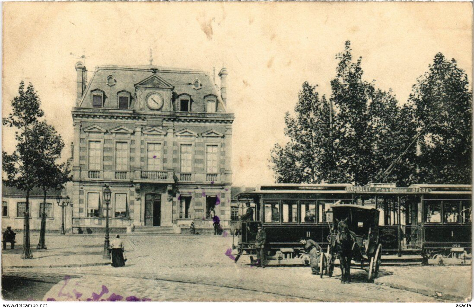 CPA BAGNOLET Square Scene - Tram (1353009)