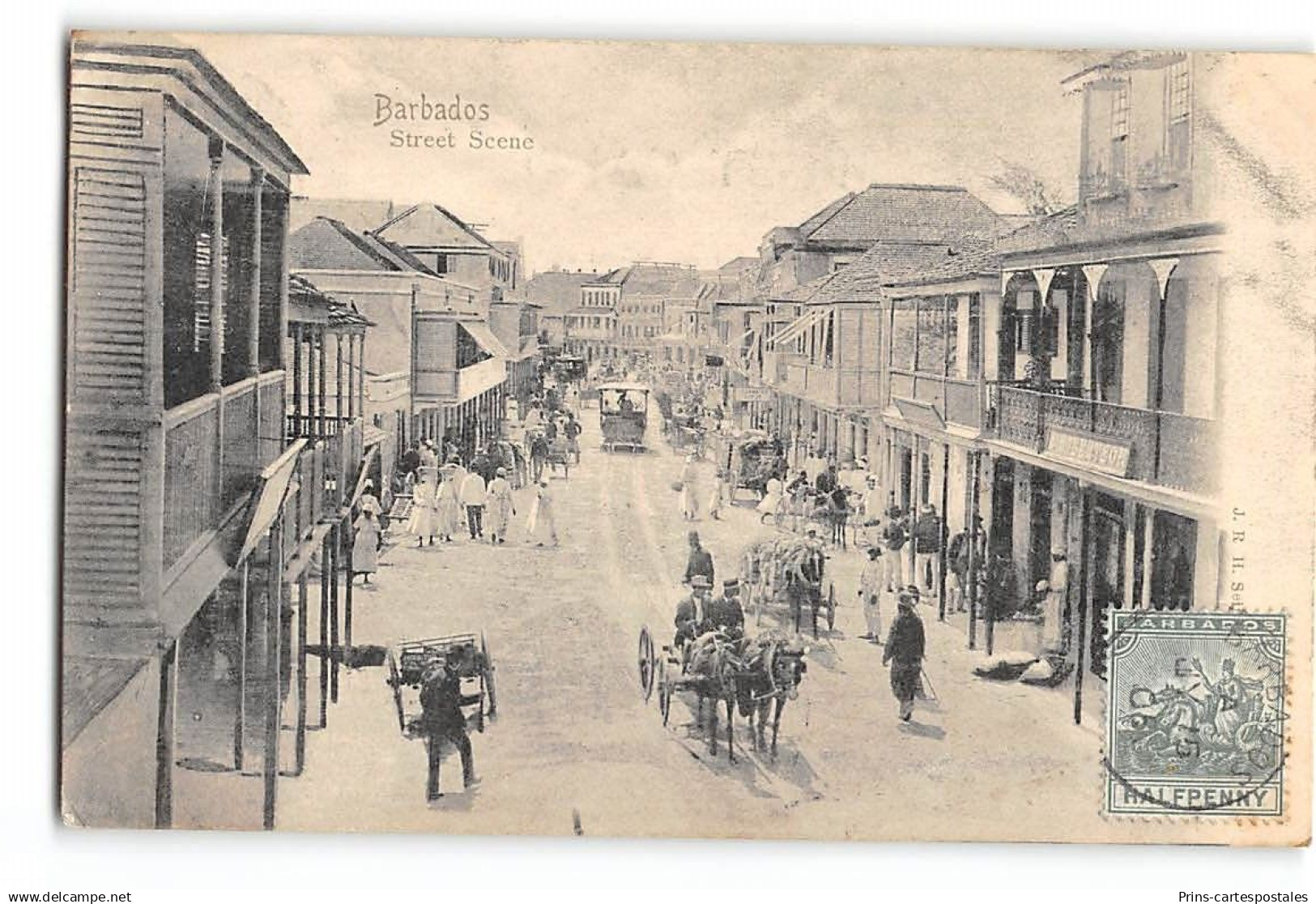 CPA Barbades Street Scene