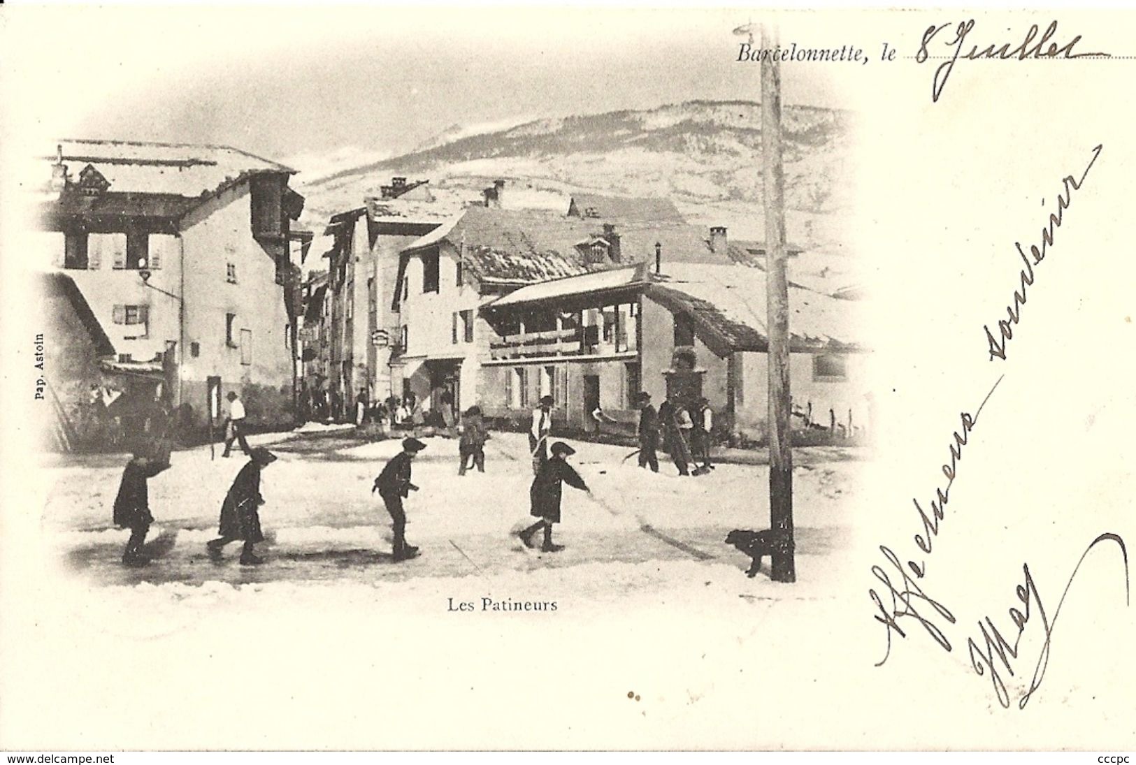 CPA Barcelonnette Les Patineurs