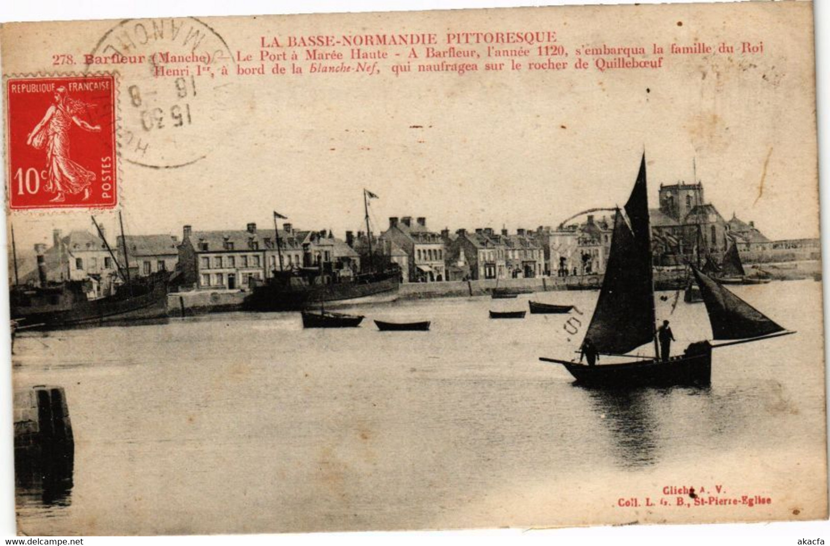 CPA BARFLEUR - La Port a Marée Haute - A BARFLEUR l'année 1120.. (246092)