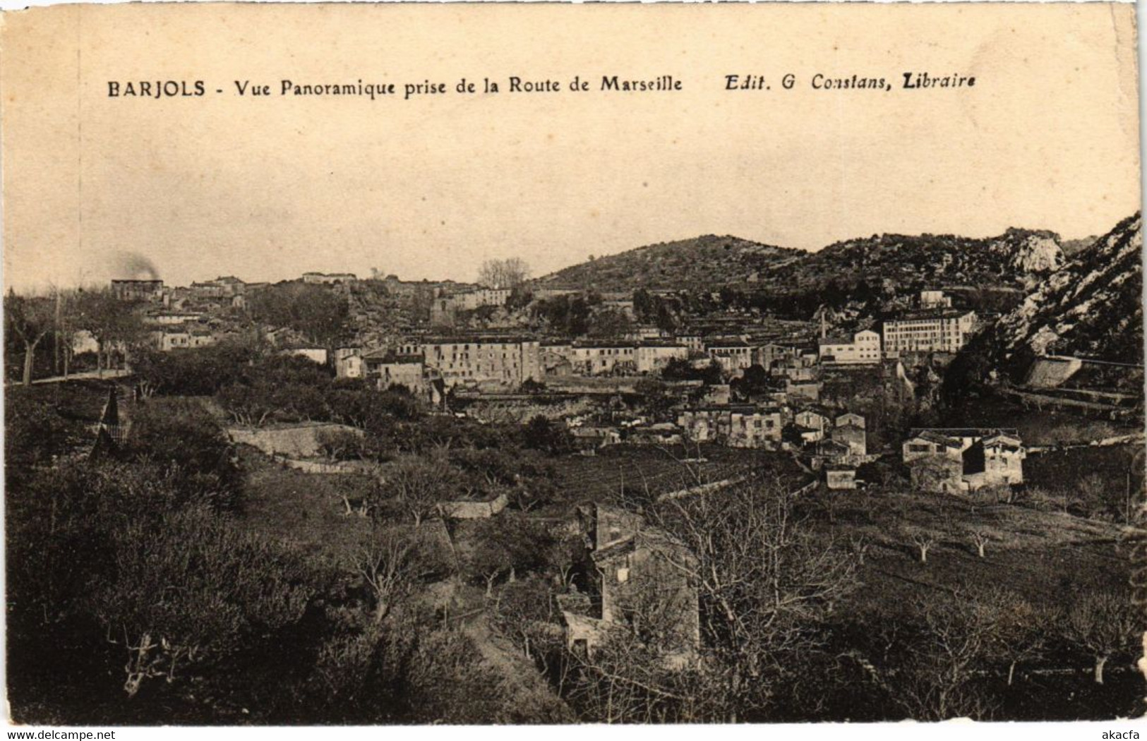 CPA BARJOLS Vue Panoramique prise de la Route de Marseille (1290634)