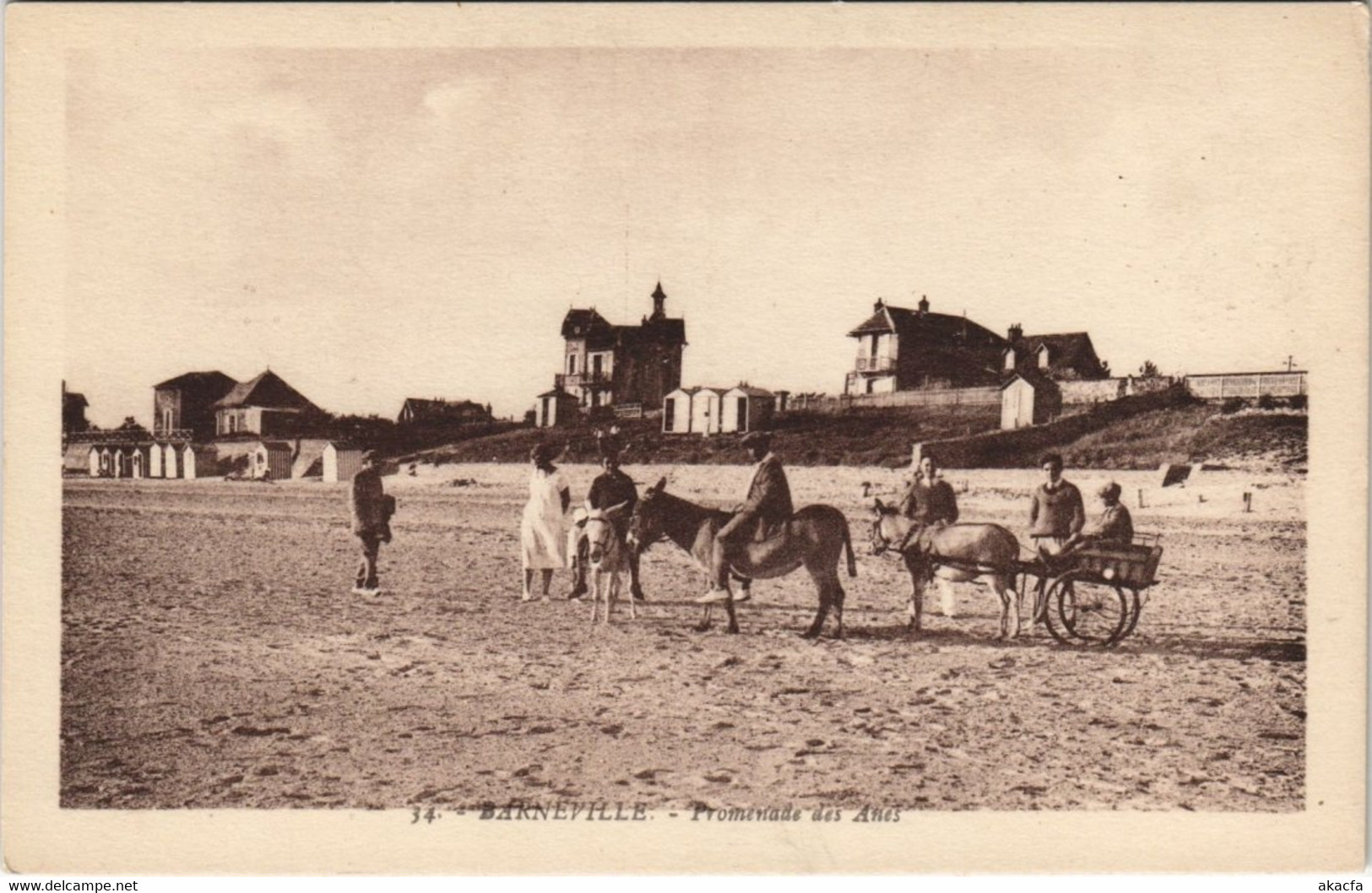 CPA BARNEVILLE - Promenade des anes (149196)