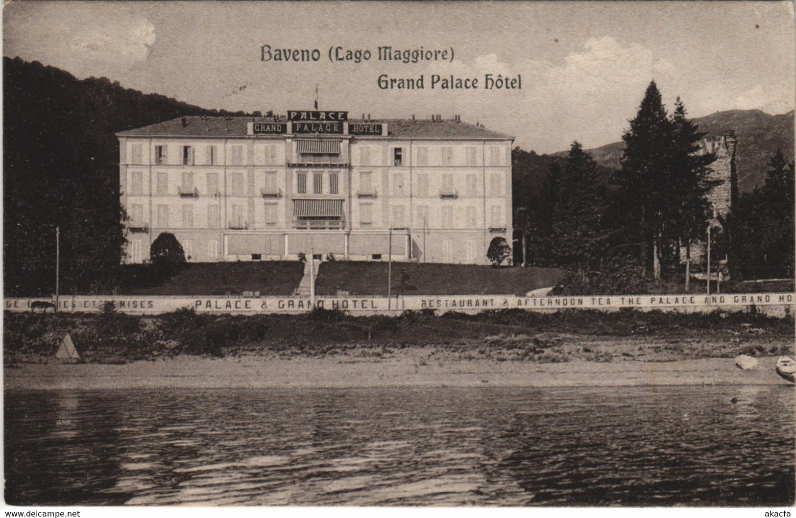 CPA Baveno Lago Maggiore Grand Palace Hotel PIEMONTE ITALY (809011)