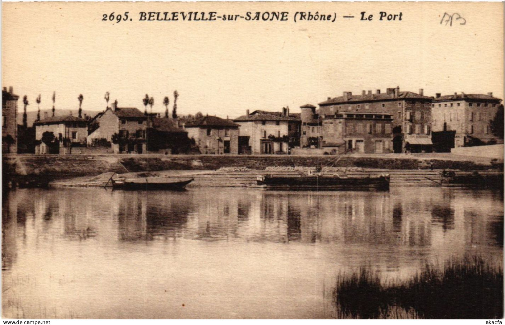 CPA BELLEVILLE-sur-SAONE Le Port (444195)