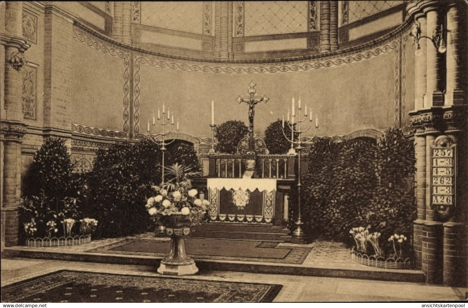 CPA Berlin Prenzlauer Berg, Gethsemanekirche, Innenansicht, Altar