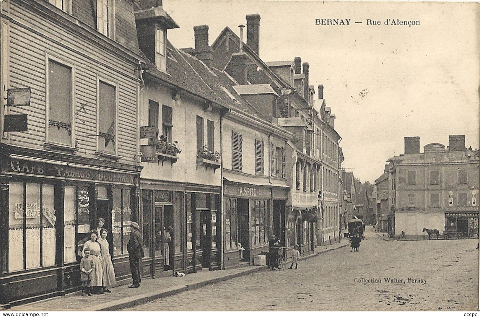 CPA Bernay Rue d'Alençon