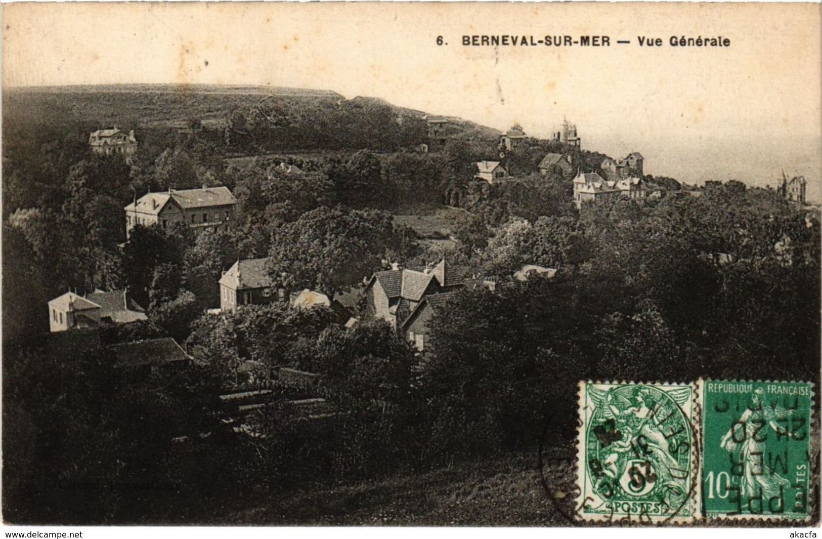 CPA BERNEVAL-sur-MER - Vue générale (105601)