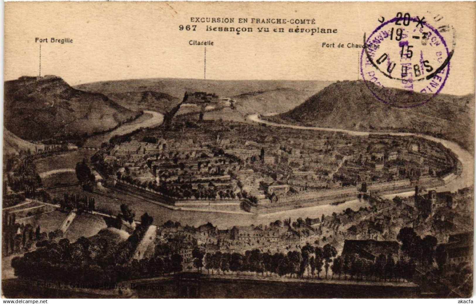 CPA BESANCON - BESANCON vu en aéroplane (486898)