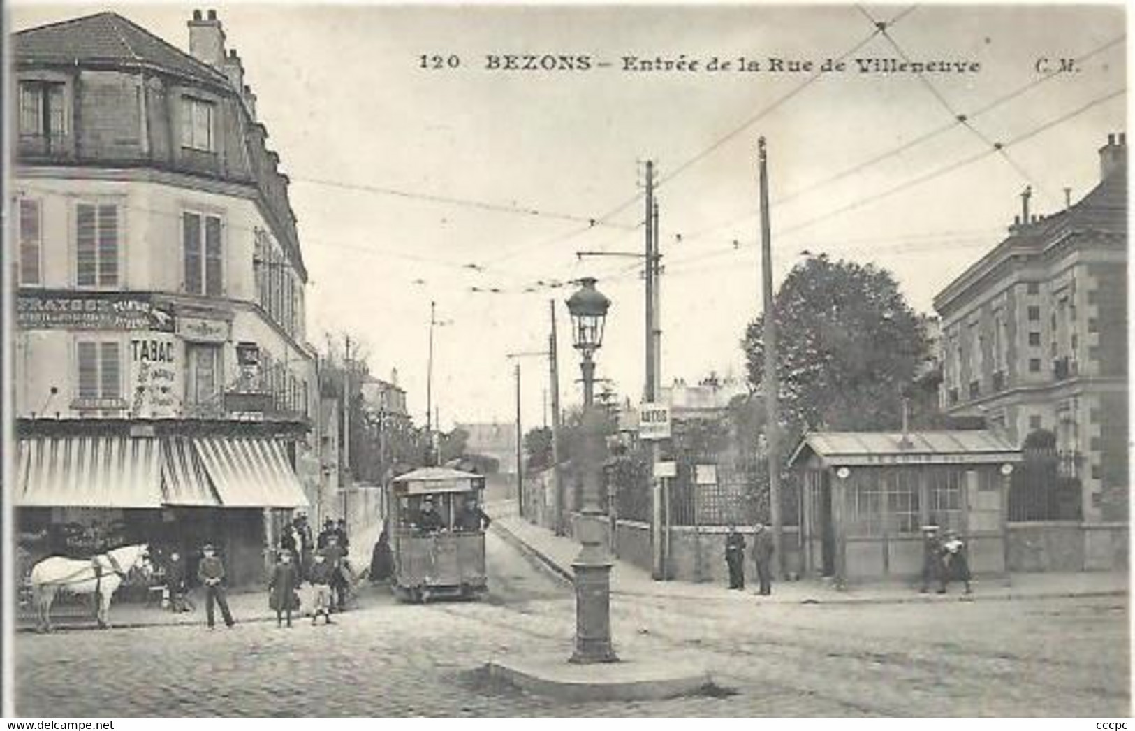 CPA Bezons Entrée de la Rue de Villeneuve