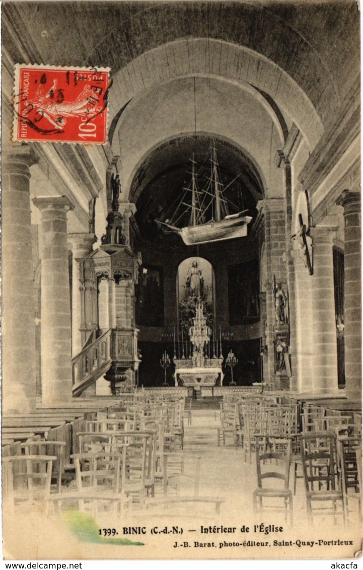 CPA BINIC - Interieur de l'Église (103683)