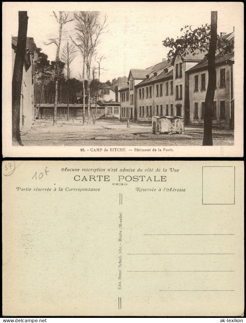 CPA Bitsch Bitche CAMP de BITCHE, Bâtiment de la Forêt 1910