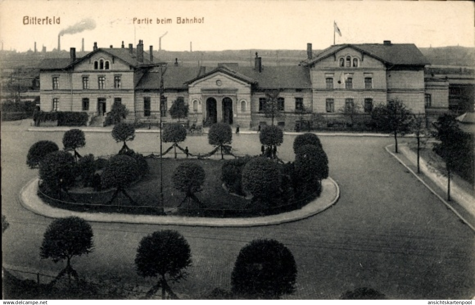 CPA Bitterfeld in Saxe Anhalt, am Bahnhof