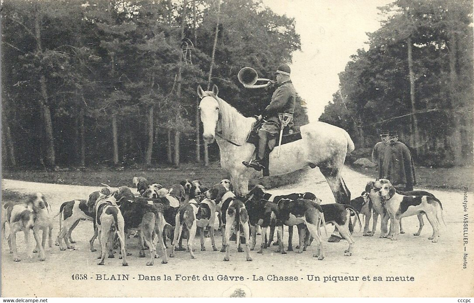 CPA Blain Dans la Forêt du Gâvre La Chasse Un piqueur et sa meute