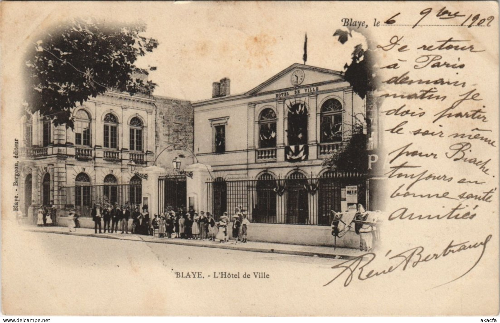 CPA BLAYE - L'Hotel de Ville (140398)