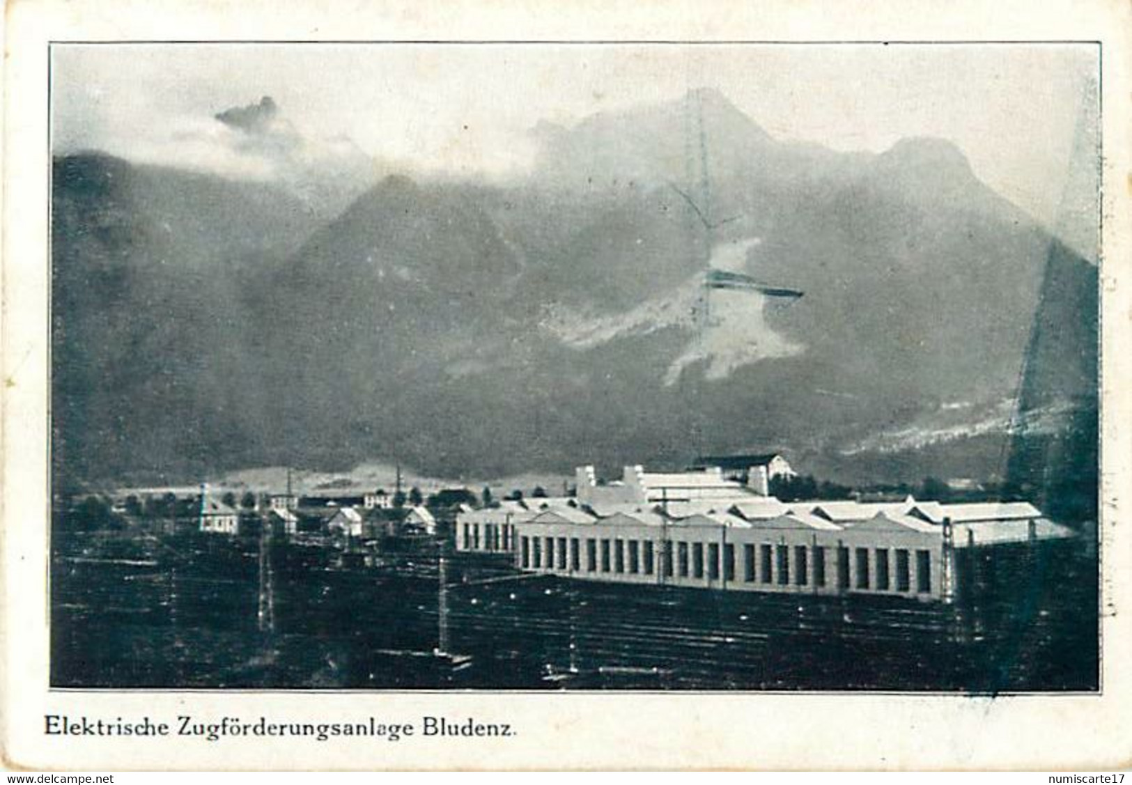 cpa BLUDENZ - Elektrische Zugförderungsanlage Bludenz - gare de Bludenz