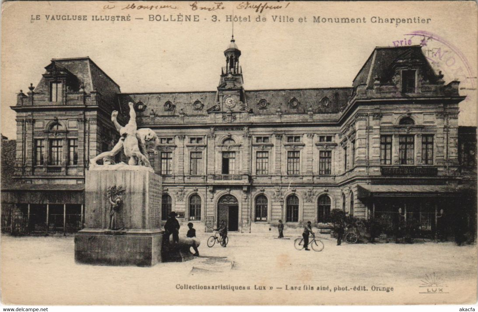 CPA BOLLENE Hotel de Ville et Monument Charpentier (1086661)