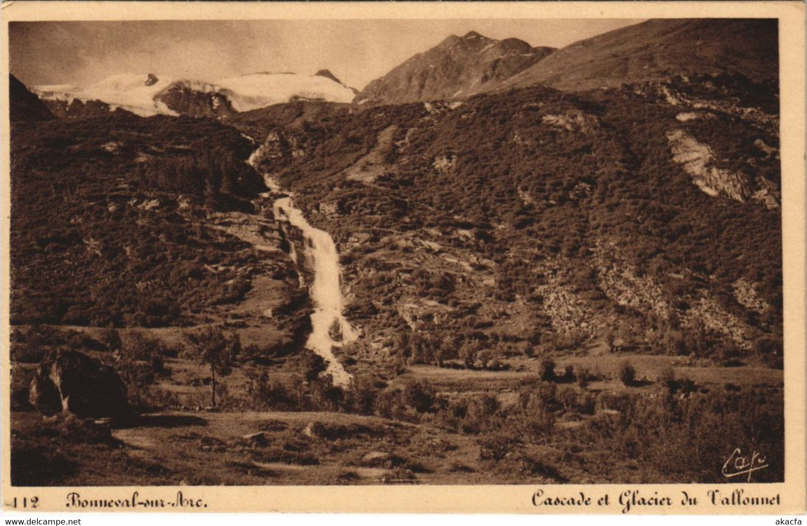 CPA BONNEVAL-sur-ARC Cascade et Glacier du Vallonnet (1194997)