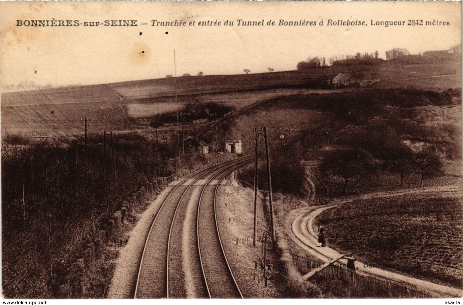 CPA BONNIERES-sur-SEINE Tranchée et entrée du Tunnel de BONNIERES a R (102772)