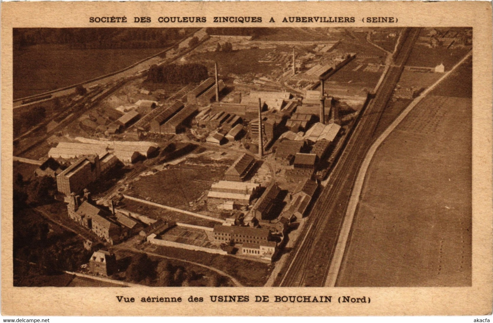 CPA BOUCHAIN - Vue aerienne des Usines (989003)