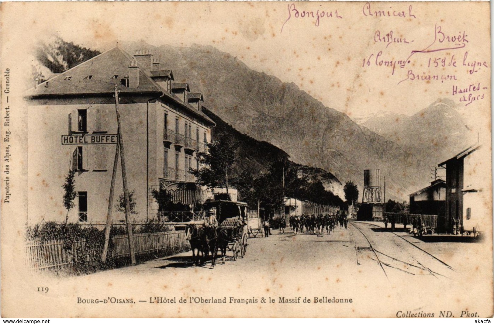 CPA Bourg-d'Oisans - L'Hotel de l'Oberland Francais FRANCE (961997)