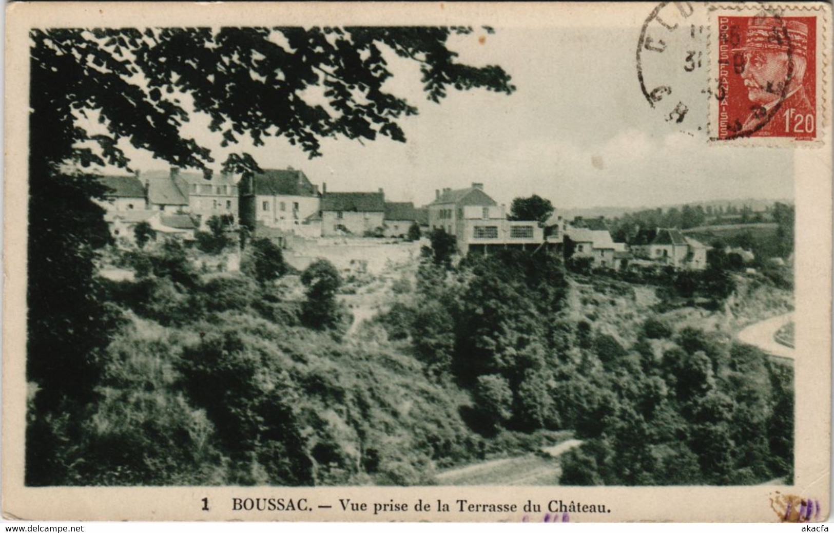 CPA Boussac Vue Prise de la Terrasse du Chateau FRANCE (1050645)