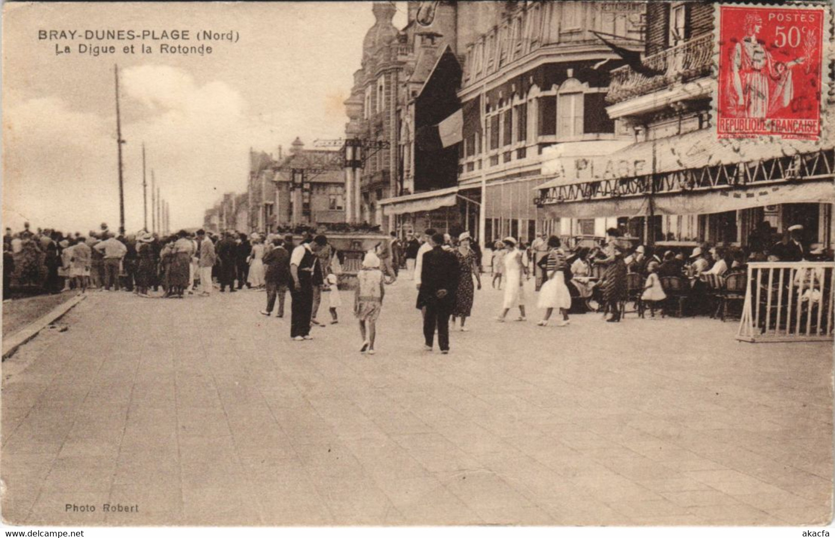 CPA BRAY-DUNES Plage - La Digue et la Rotonde (127016)