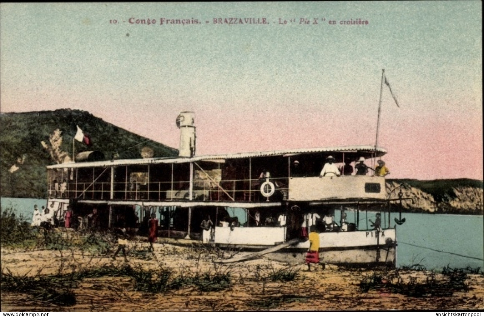 CPA Brazzaville Französisch Kongo, Le Pie X en croisiere