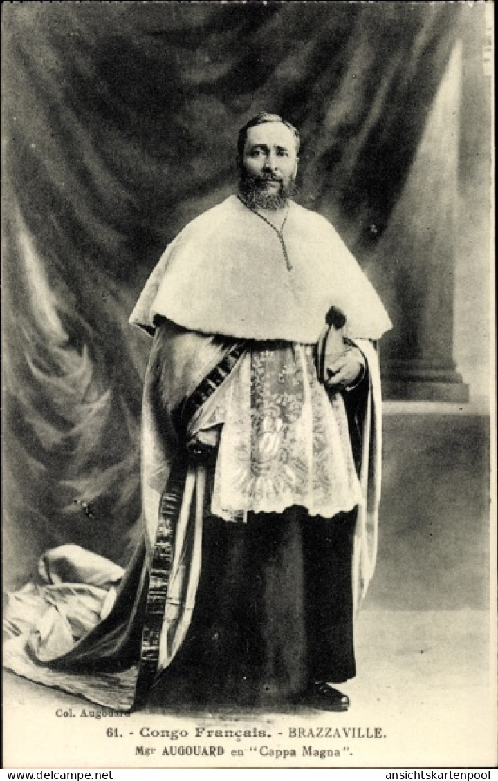 CPA Brazzaville Französisch Kongo, S.G. Mgr. Augouard, Archeveque, Cappa Magna