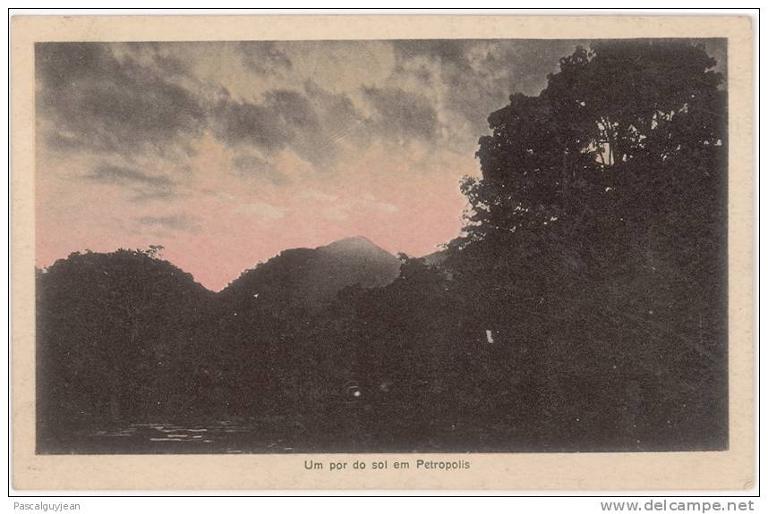 CPA BRESIL - UM POR DO SOL EM PETROPOLIS