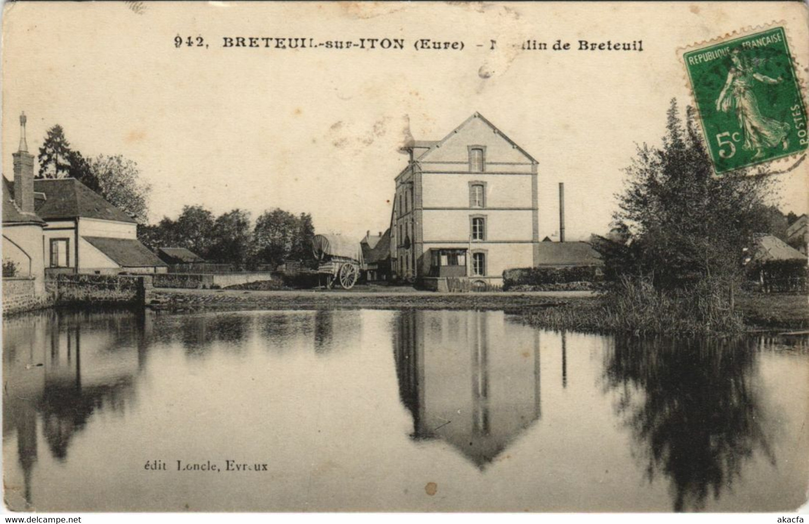 CPA BRETEUIL sur ITON-Moulin de BRETEUIL (28861)