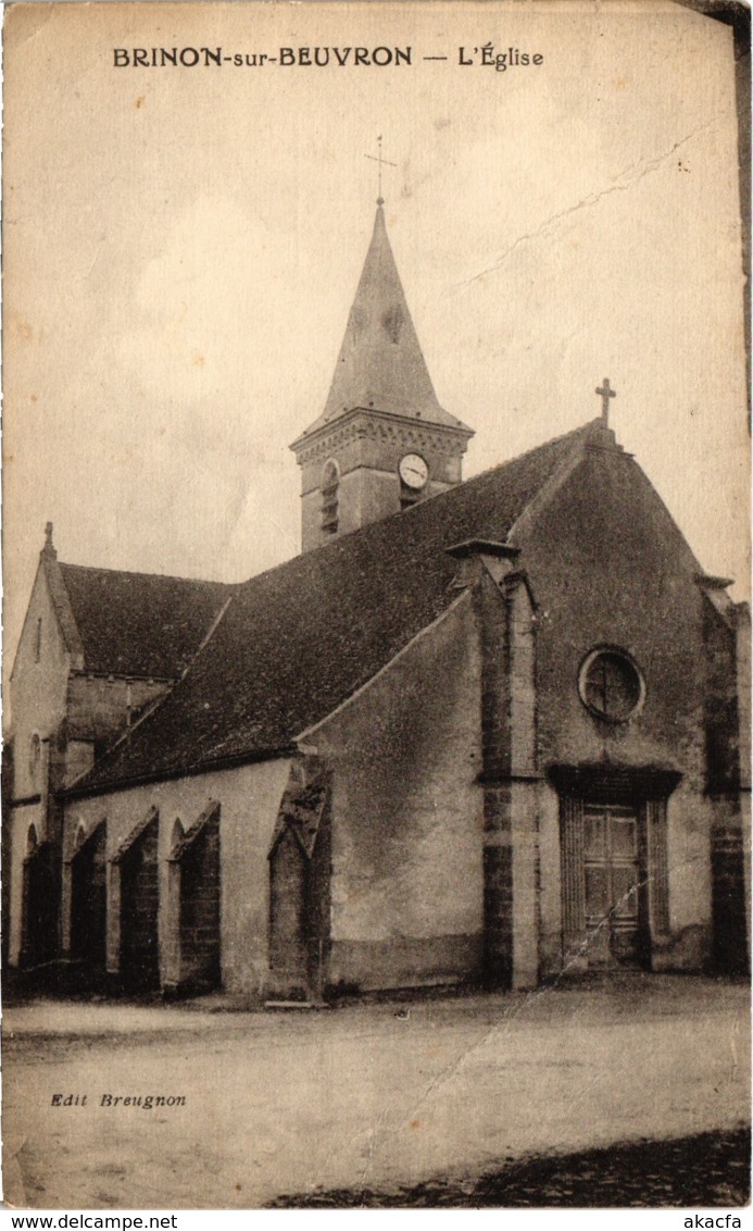 CPA BRINON sur BEUVRON L'Église Nievre (100598)