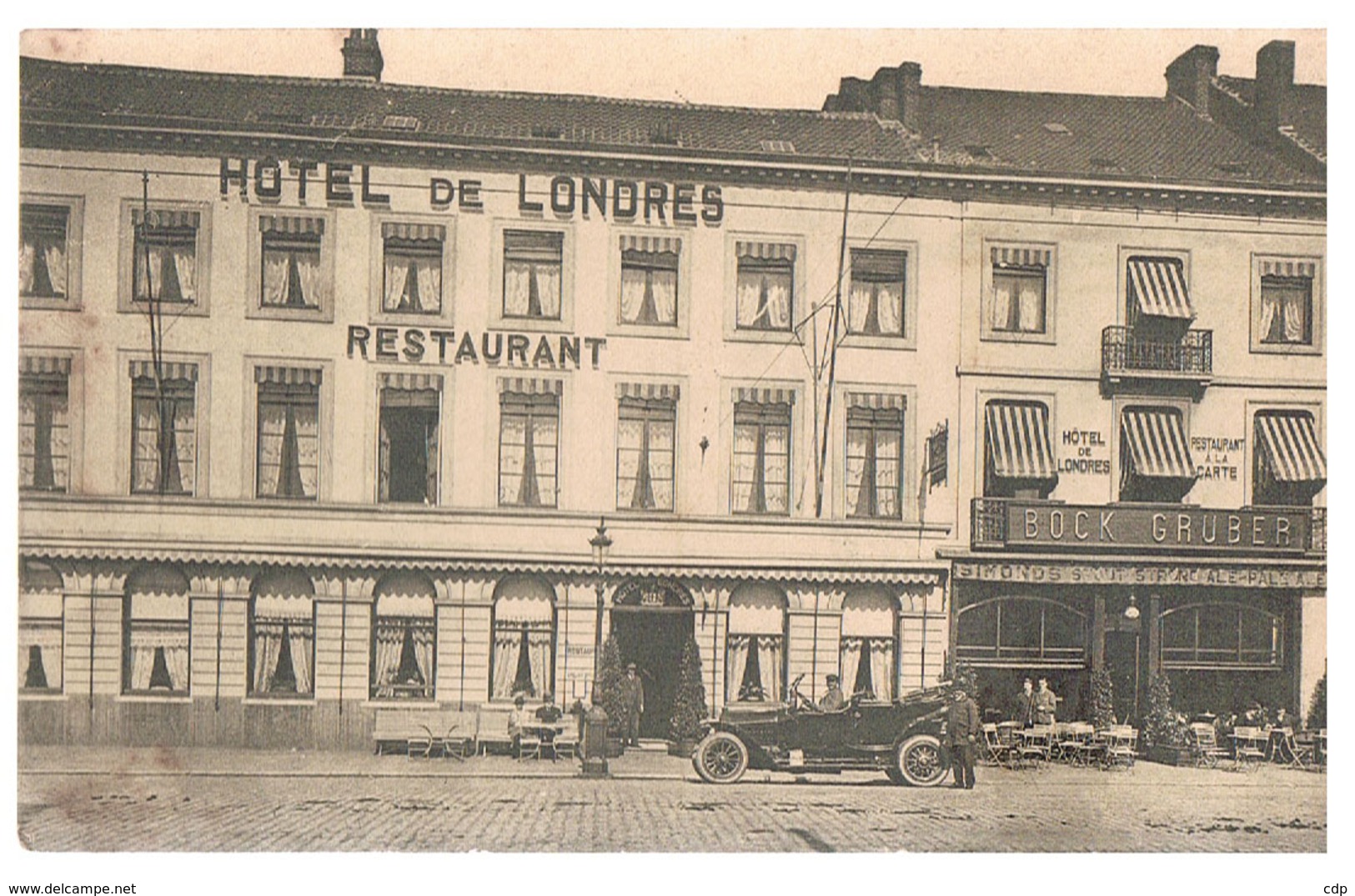 cpa bruges   hotel de londres  voiture    1930