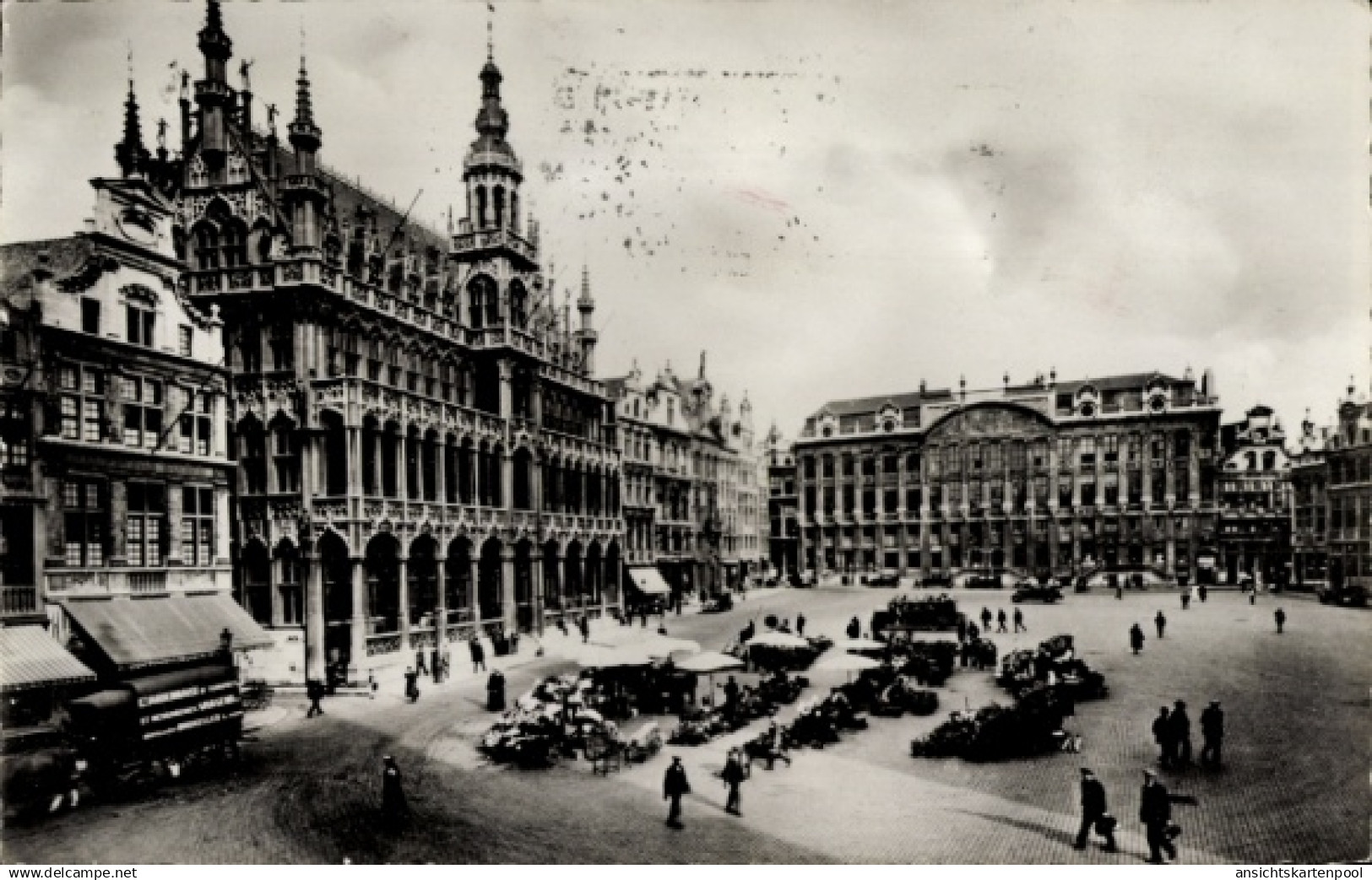 CPA Brüssel Brüssel, Grand'Place, Blumenmarkt