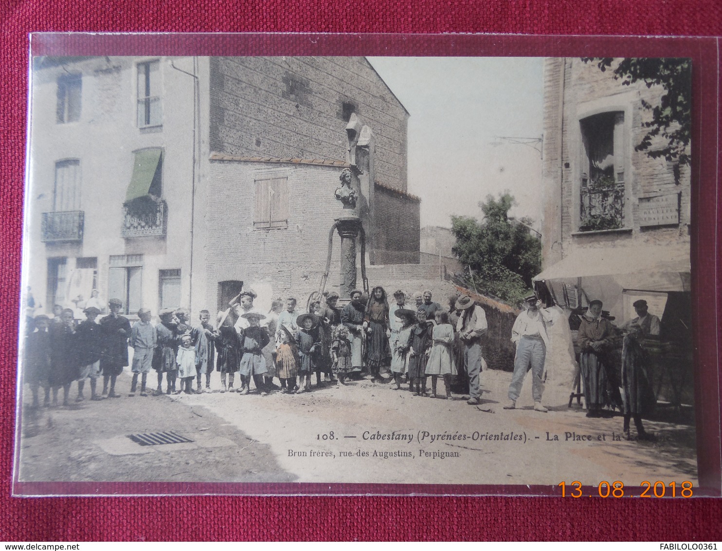 CPA - Cabestany - La Place et la Fontaine