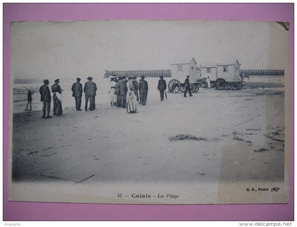 CPA  Calais  " La Plage  "